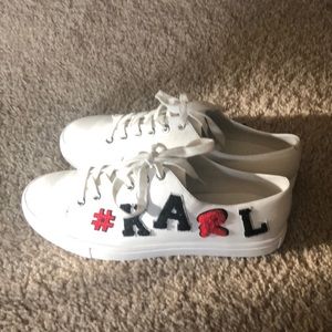 Karl Lagerfeld white #karl sneakers